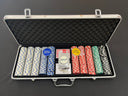 Poker Chips Set (Silver Case, 500 chips, Small/Big Blind/Dealer buttons, 3 packs of cards
