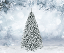 7.5' White Flocked Tree