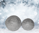 Silver Glitter Balls (set of 2)
