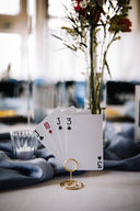 Table Number Holder-Gold Spiral
