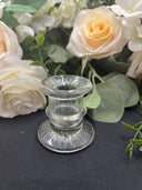 Glass Round Candlestick Holder