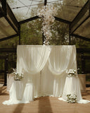 White Spandex Drape Backdrop
