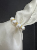 Pearl and Diamond Napkin Holder Ring