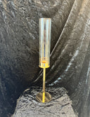 Rose Gold Candlestick Holder with Glass Tube - Large