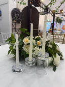 Solid Glass Taper Candle Holder - Small (1.25"H)