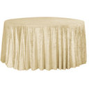 Tablecloth - Round - Champagne Velvet (132")
