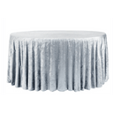 Tablecloth - Round - Dusty Blue Velvet (132")