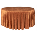 Tablecloth - Round - Terracotta Velvet (132")