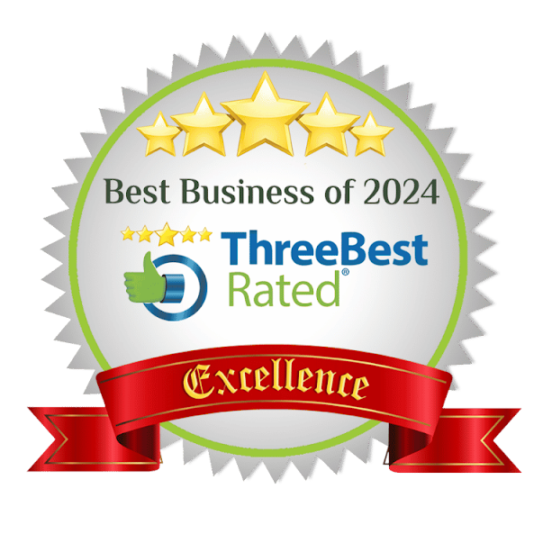 Award logo for Three Best Rated 2024