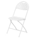 White Fanback Folding Chair