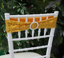 Chair Band with Broach - Sequin Gold