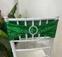 Chair Band with Broach - Sequin Green