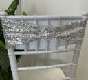 Chair Band with Broach - Sequin Silver