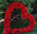 Light Up Heart Rose Wreath